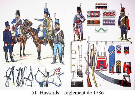 51- Hussards    rglement de 1786