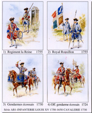 Ancien Rgime, srie 1 : Infanterie Louis XV 1750-1760 cavalerie