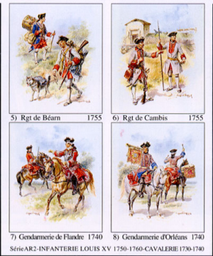 Ancien Rgime, srie 2 : Infanterie Louis XV 1750-1760 cavalerie