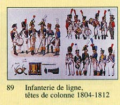 Infanterie de ligne, ttes de colonne 1804-1812