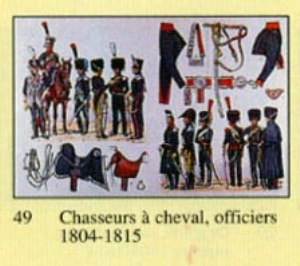 Chasseurs  Cheval, Officiers 1804-1815
