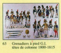 Grenadiers  Pied GI, Ttes de Colonne 1800-1815