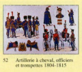 Artillerie à Cheval, Officiers et Trompettes 1804-1815